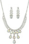 Ab Teardrop Bridal Necklace Earring Set