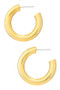 Gold Dipped Hollow Hoop Earrings - #94427P-0