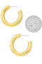 Gold Dipped Hollow Hoop Earrings - #94427P-0