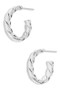 Rope Textured Open Hoop Earrings
