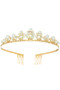 Marquise Pearl Cz Tiara Comb