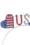  Usa And Hat Wire Headband.  - #71477-0