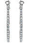 Rhinestone Hoop Earrings. - #A6109