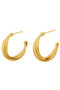 Crossover Latered Hoop Earrings