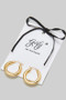 18K Gold Dipped Hollow Hoop Earrings - #KE20518