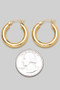 18K Gold Dipped Hollow Hoop Earrings - #KE20518