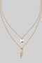 Snake And Coin Pendant Layered Necklace