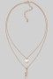 Snake And Coin Pendant Layered Necklace