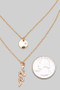 Snake And Coin Pendant Layered Necklace