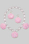 Resin Seashell Necklace Earring Set