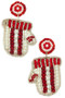 Beaded Christmas Mitten Earrings - #13-3527-0