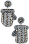 Beaded Christmas Mitten Earrings - #13-3527-0