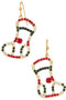 Rhinestone Stocking Drop Earrings