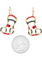 Rhinestone Stocking Drop Earrings