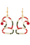 Rhinestone Christmas Hat Earrings