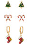 3 Piece Christmas Theme Earring Set - #OEC904-0