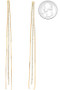 Gold Dipped Long Tassel Earrings