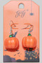Orange Pumpkin Dangle Earrings