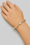 Cz Clover Charm Bead Stretch Bracelet