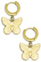 Stainless Steel Butterfly Huggie Earrings 