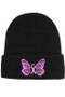 Pink Ribbon Butterfly Beanie