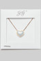 Stainless Steel Ab Heart Pendant Necklace