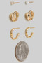 Three Piece Mini Earring Set - #GE9581