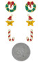 Set Of 3 Pairs Of Christmas Themed Earrings.
