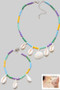 Beaded Shell Necklace And Anklet Set