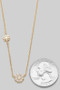 Brass Cz Snowflake Charm Necklace