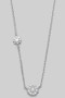 Brass Cz Snowflake Charm Necklace