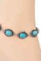Linked Western Turquoise Stone Anklet