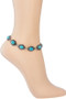 Linked Western Turquoise Stone Anklet