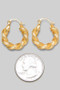 18K Gold Dipped Twist Hoop Earrings - #KE20520