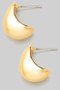 18K Gold Dipped Solid Dome Earrings 