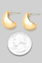18K Gold Dipped Solid Dome Earrings 