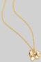Dainty Brass Bow Pendant Necklace - #GN8327
