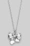 Dainty Brass Bow Pendant Necklace - #GN8327