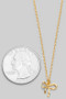Brass Mini Bow Pendant Necklace