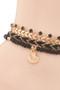 Layered Bead And Shell Charm Anklet