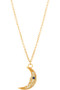 Cz Moon Pendant Necklace - #IN21626