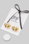 18K Gold Dipped Bow Studs With Cz Stone