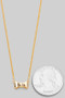 Dainty Brass Bow Pendant Necklace - #GN8323