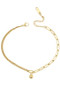 Stainless Steel Dual Chain Anklet