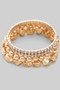 Four Piece Metal Bead Bracelet Set