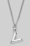 Dainty Brass V Pendant Necklace
