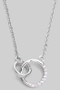 Dainty Circle Link Pendant Necklace With Pave