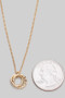 Dainty Circle Link Pendant Necklace