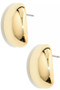 Half Curved Dome Post Earrings - #GE10524