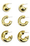 Three Pair Hoop Earring Set - #KE22908